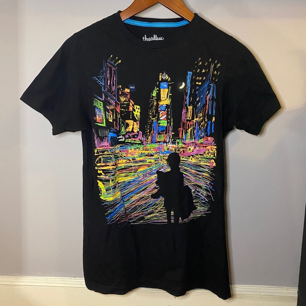City That Never Sleeps Black Tshirt Small